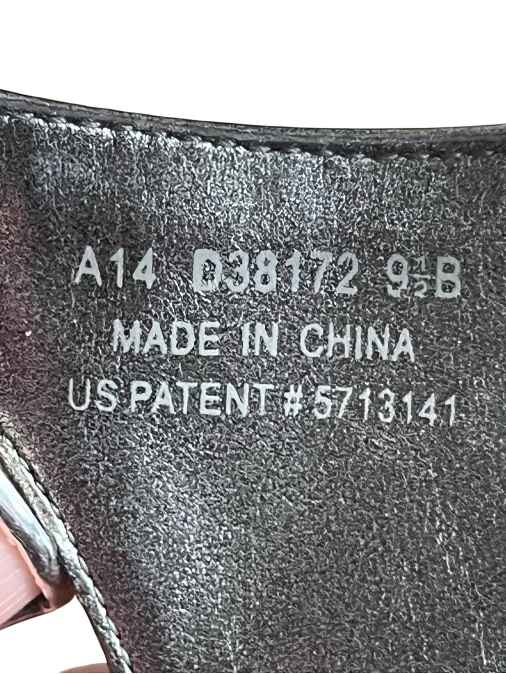 Cole Haan Nike Air Thong Sandals Metallic Pewter Leather Ankle Strap Comfort 9.5 - Picture 7 of 9